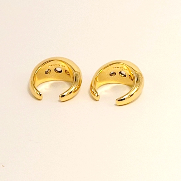 Lili Claspe ADIRA EAR CUFFS Haggies 14k Gold Plated with CZ diamonds New - Picture 4 of 4